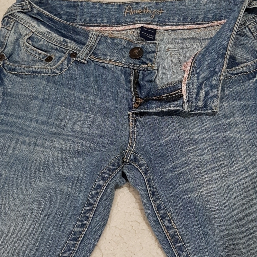 Distressed Jeans  Faded blue Bootcut Amethyst Size 9 - Picture 5 of 14